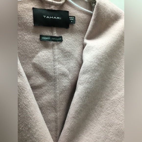 Tahari Elle wrap coat, handmade, wool blend, size S - Picture 4 of 5